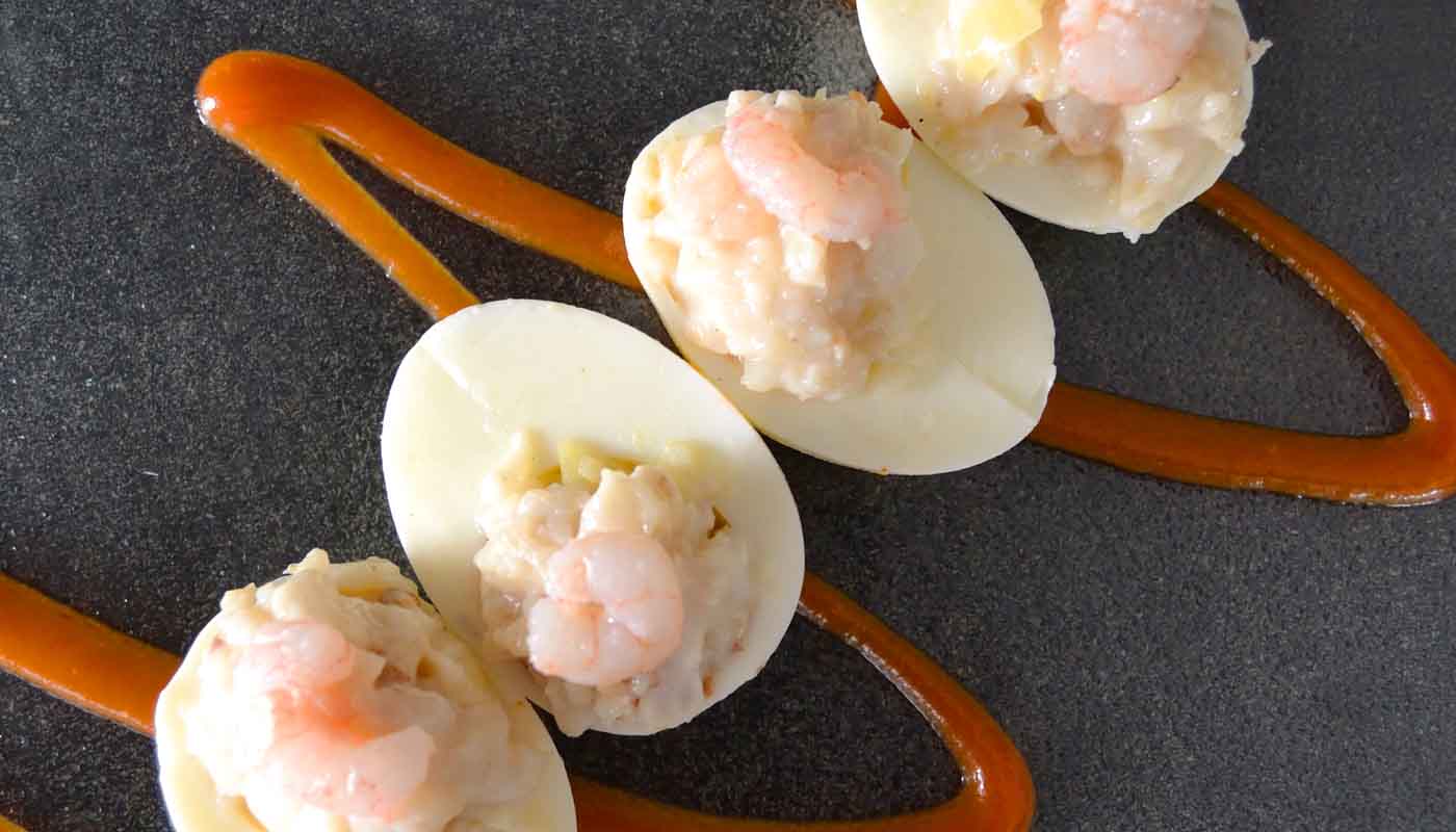 Receta de huevos rellenos de pescado cremoso - diez recetas de reaprovechamiento