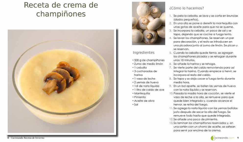 Cocineando Recetas de Invierno - libro de recetas gratuito para descargar  en PDF